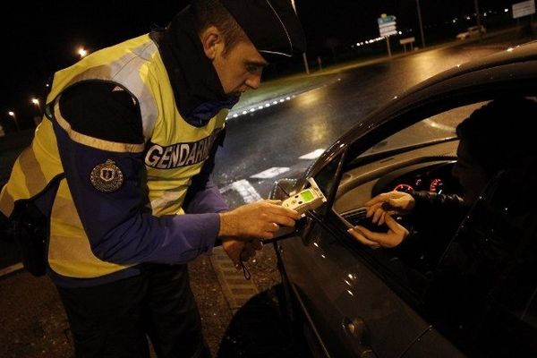 Contrôle d'alcoolémie la nuit de la Saint-Sylvestre par la gendarmerie (Illustration)