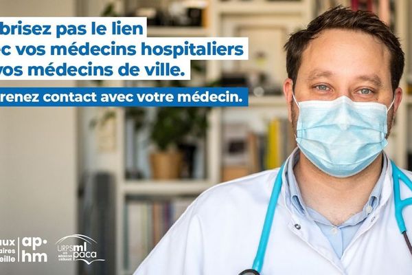  L'URPS médecins libéraux PACA et l'APHM lancent une campagne de sensibilisation pour inciter au retour aux soins.