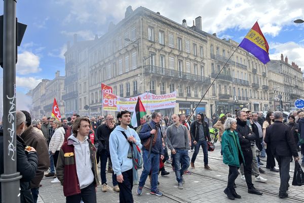 Journée de mobilisation contre la réforme des retraites, mercredi 15 mars 2013, à Bordeaux.