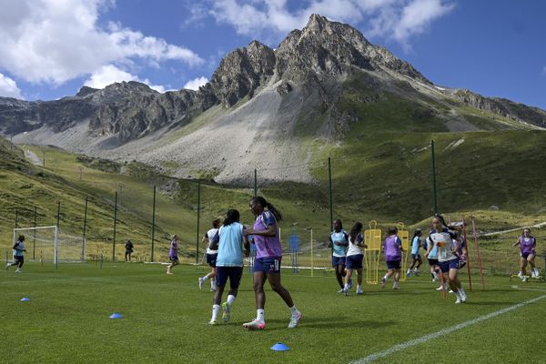 Les joueuses de l'OL lors de leur préparation à Tignes, en Savoie, le 27 août dernier.