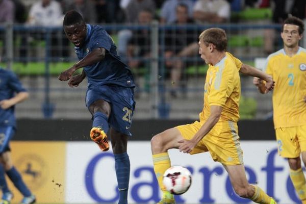 Georges Paul Ntep face à l'Arménie en équipe de France U21.