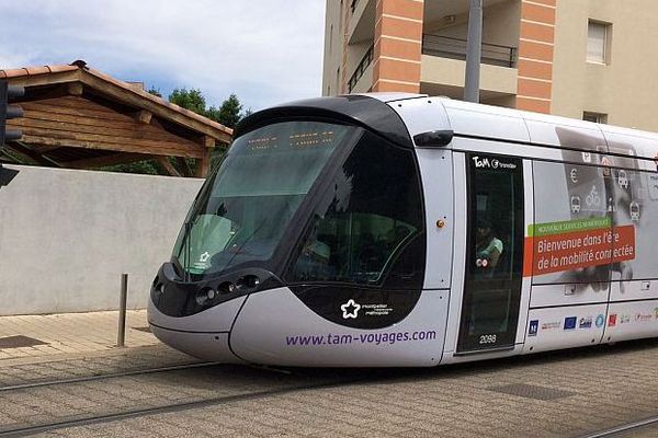 Montpellier - un tramway - archives