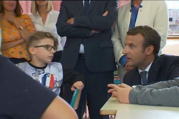 Emmanuel Macron à Forbach, lundi 4 septembre 2017.