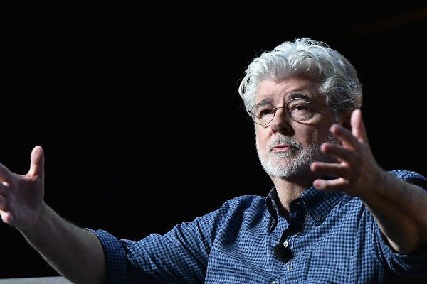 George Lucas participe au Star Wars Celebration, le 13 avril 2017 à Orlando en  Floride (Etats-Unis). Gustavo Caballero/Getty Images/AFP 
