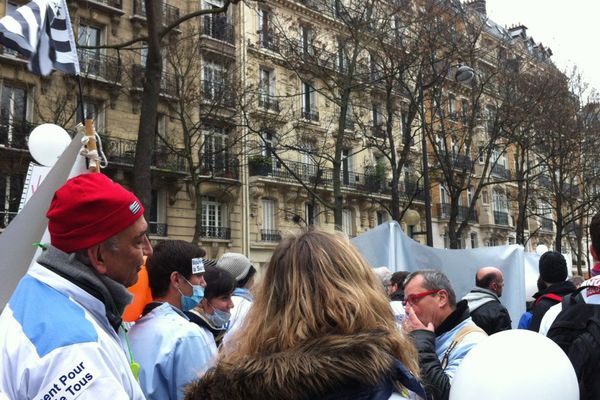 Des Bretons dans le cortège de la manifestation contre le projet de loi santé de Marisol Touraine 15/03/2015