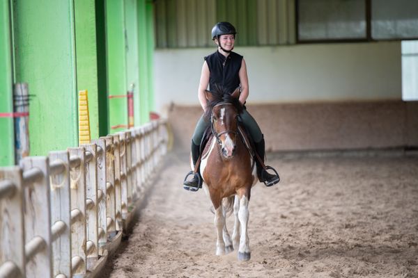 Une jeune fille de 12 ans chute de cheval et présente les symptômes d'un traumatisme crânien. Image d'illustration.