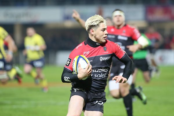  L'arrière polyvalent de Toulon James O'Connor lors du match contre Clermont le 8 janvier 2017