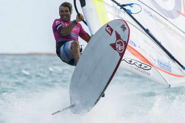 Antoine Albeau, ici lors des championnats du monde de 2014 à Nouméa.