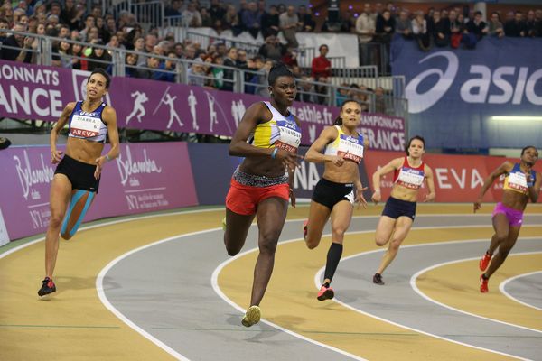 Brigitte Ntiamoah, championne de France du 200 mètres en salle en 2015, est médaillée de bronze cette année à Liévin