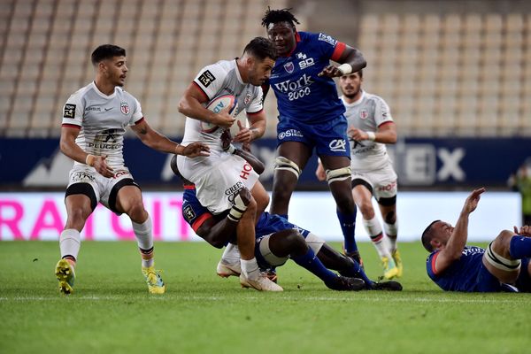 Hans N'Kinsi sous le maillot de Grenoble, son précédent club