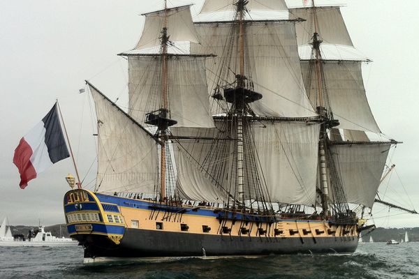 L'Hermione en rade de Brest