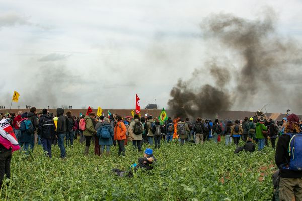 Manifestation contre la mégabassine de Sainte-Soline, le 25 mars 2023.