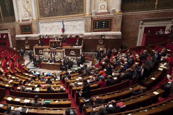 L'hémicycle de l'Assemblée nationale à Paris, le 18 juin 2015. 