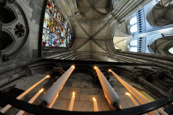 L'intérieur de la cathédrale de Rouen.