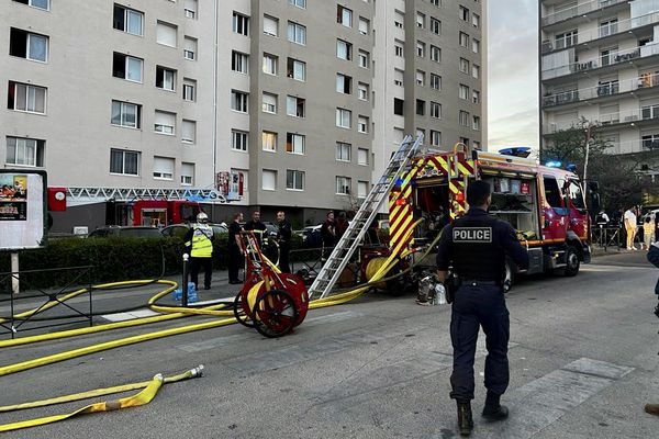 Un incendie s'est déclaré dans un immeuble de dix étages samedi 16 avril dans le quartier des Hauts de Massane à Montpellier.