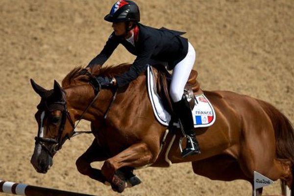 La cavalière normande lors des qualifcations pour la finale de ce mercredi 