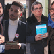 Alexandre Lacroix (RN), Lyes Louffok (LFI), Nathalie Béranger (LR), Hervé Gerbi (sans étiquette), de gauche à droite, sont candidats pour l'élection législative partielle dans la 1ère circonscription de l'Isère.