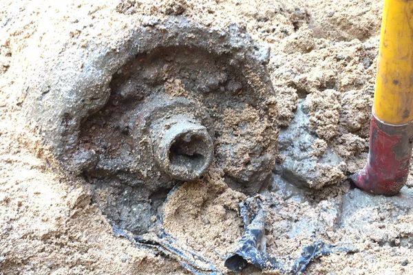 Une des deux bombes anglaises neutralisées le 2 septembre dernier à Caen. Un engin similaire a été découvert par un particulier dans le Cotentin.