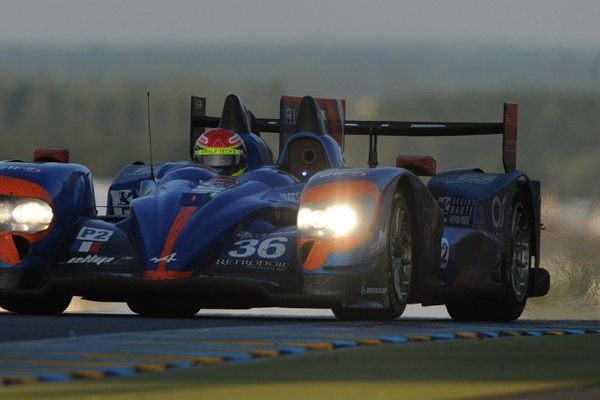 Nelson Panciatici dans son Alpine A 450B Nissan N° 36. La voiture a terminé troisième de sa catégorie. 