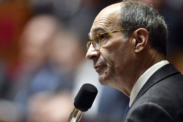 Eric Woerth photographié en janvier 2017 lors d'une séance de questions au gouvernement, à l'Assemblée nationale.