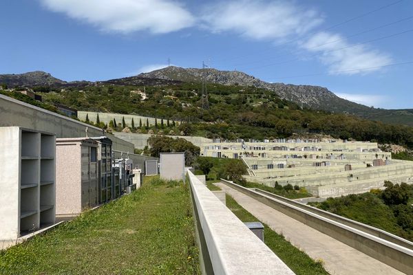 Le cimetière de l'Ondina, sur les hauteurs de Bastia.
