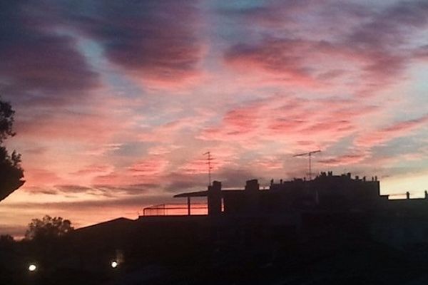 Couché de soleil d'automne sur Toulouse