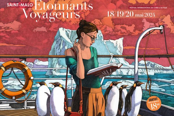 L'affiche du Festival "Etonnants Voyageurs" 2024