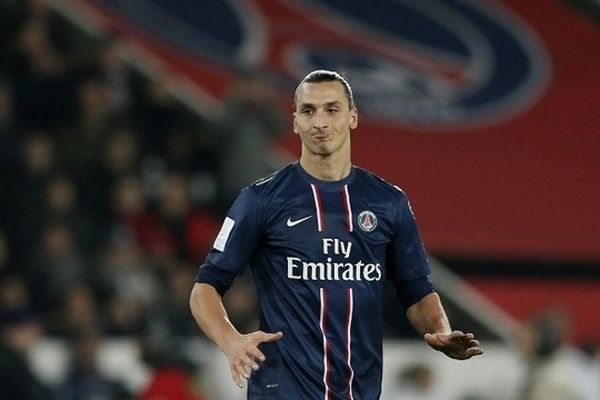 Zlatan Ibrahimovic lors de la rencontre  PSG -Ajaccio du 11 janvier 2013. 