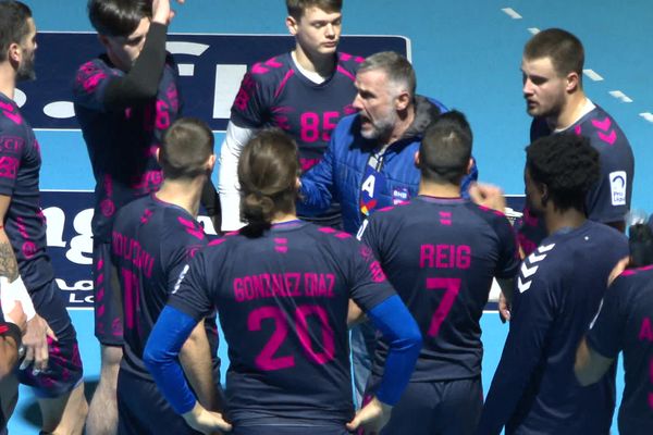 L'équipe de Billère Handball lors d'un précédent match.