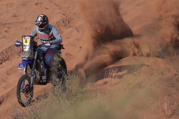 Adrien Van Beveren sur la 11e étape du Dakar vendredi.