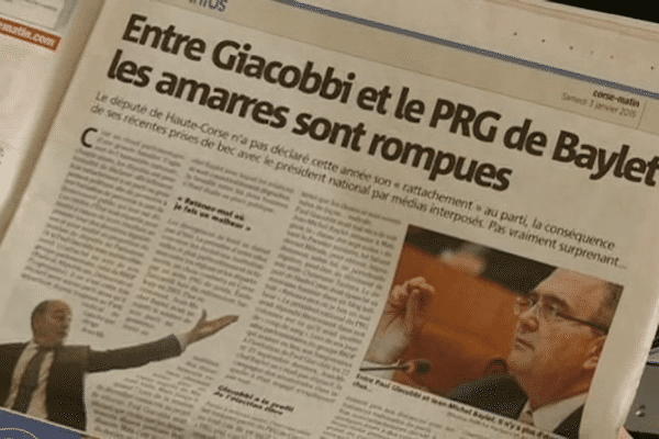 "Entre Giacobbi et le PRG de Baylet les amarres sont rompues" titre Corse-Matin dans son édition du 03/01/15