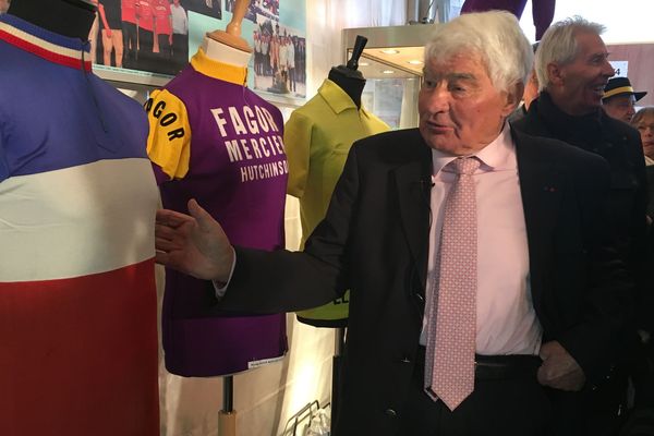 Raymond Poulidor était présent samedi pour l'inauguration de l'exposition.