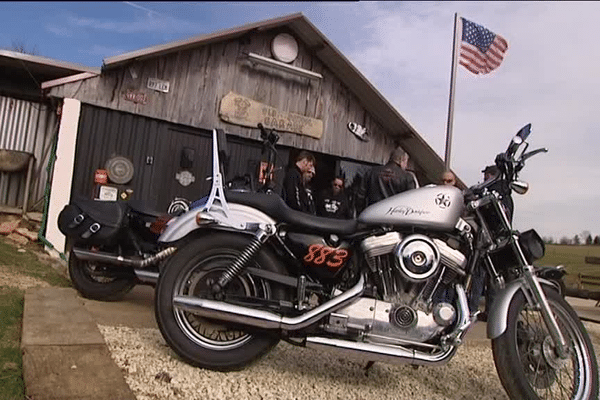 La Harley Davidson, star en Haute-Saône. Une image de Philippe Arbez.