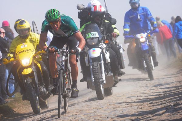 Damien Gaudin, meilleur français, a fini 5e de ce Paris-Roubaix 2013.