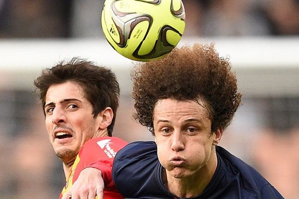 David Luiz auteur du but parisien à la 42ème minute face au RC Lens. 