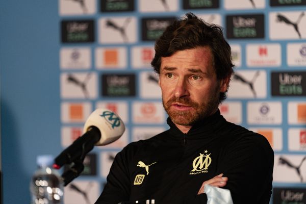 L’entraîneur de l'OM, André Villas-Boas lors de la conférence de presse du jour à la commanderie. Il a annoncé avoir proposé sa démission à la direction du club.