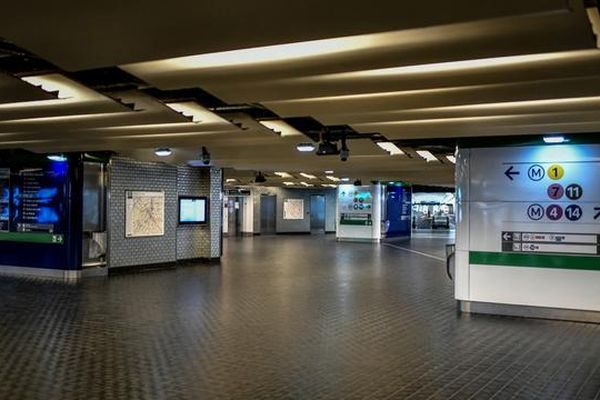 La station de métro Châtelet Les Halles.[© STEPHANE DE SAKUTIN / AFP]