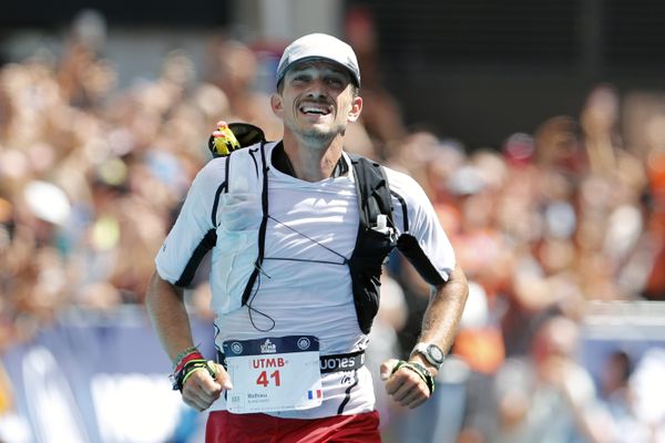 Mathieu Blanchard, ici en 2022 lors de l'UTMB, a remporté la 36e édition de la Diagonale des Fous, ce vendredi 18 octobre, à La Réunion.