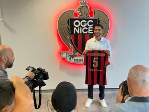 Présentation de Mohamed Abdelmonen à l'OGC Nice ce jeudi 12 septembre.