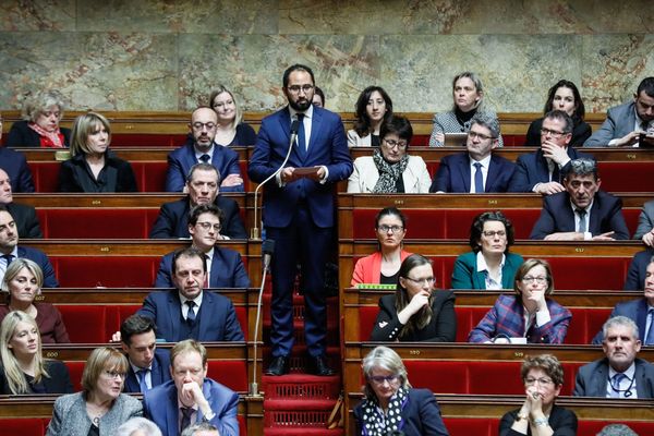 Guillaume Chiche à l'Assemblée nationale le 6 février 2018. 