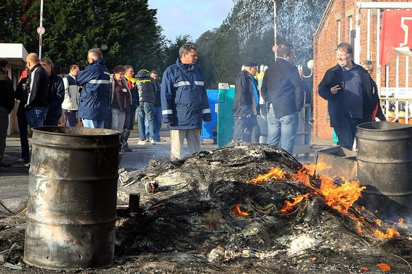 Les salariés de Calaire Chimie en colère, le 23 octobre 2013 à Calais