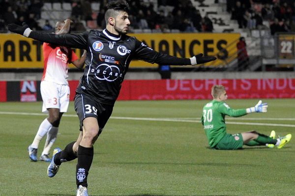  But de Jonathan RIVAS pour Bastia lors de la rencontre face à Nancy le 17 janvier 2014