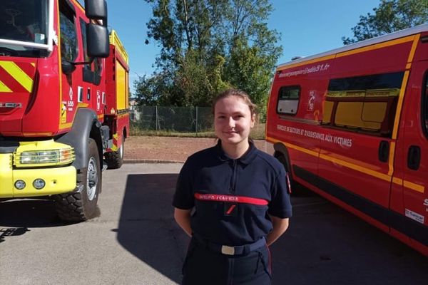 Romane Rodrigues, 17 ans, a rejoint le centre de secours de Sermaize-les-Bains durant le mois d'août 2022.