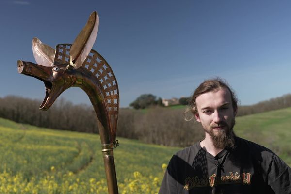 Samuel Méric et son instrument de musique insolite : le carnyx