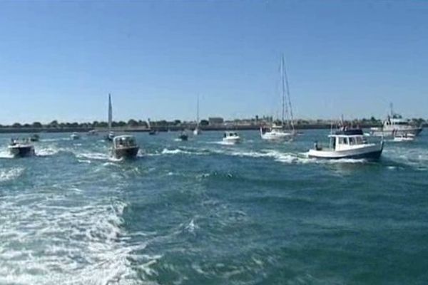 La procession des bateaux lors de la fête de la mer à St-Martin-de-Ré