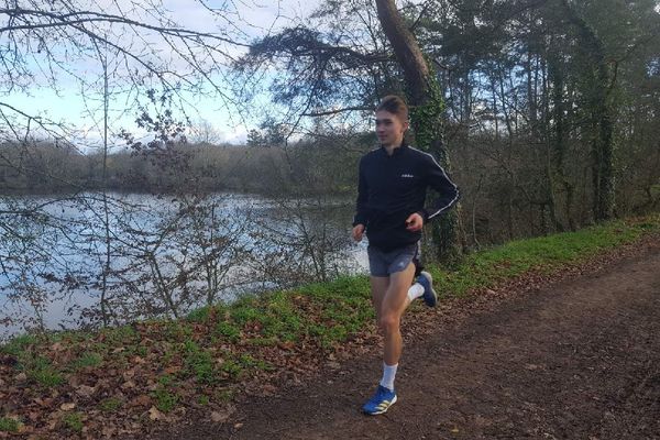 Maël Gouyette, en entraînement