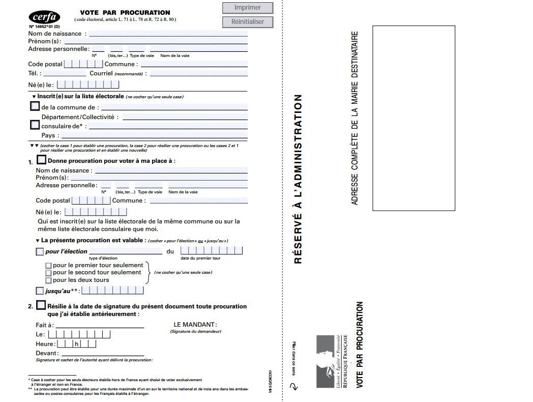 Comment donner procuration pour voter aux prochaines élections