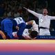 Guillaume Fort pendant le combat du Français Ngayap Hambou face à l'Azerbaïdjanais Eljan Hajiyev, en -90kg.