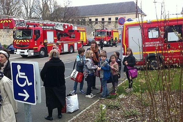 Début d'incendie au Conservatoire de Caen, 18 avril 2013