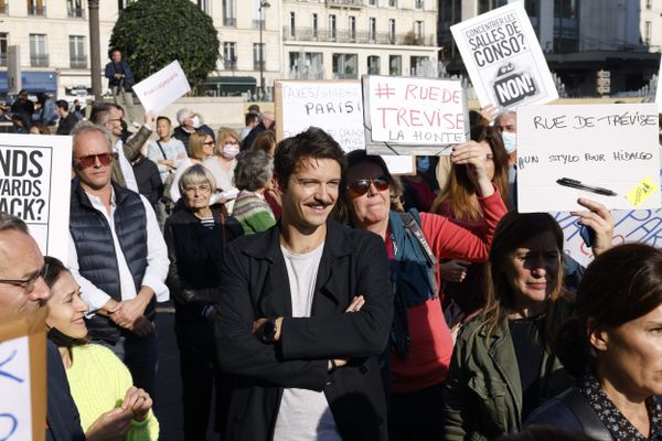 Pierre Liscia lors d'une manifestation à Paris